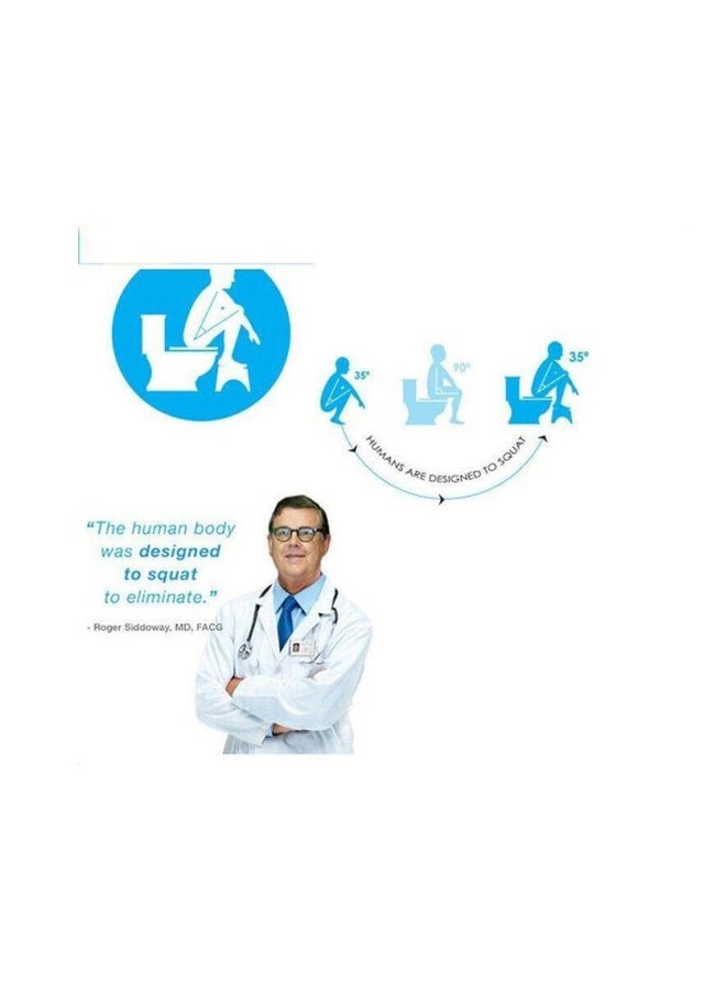 خشبة لوضع الأرجل عليها في المرحاض أبيض - Image 4